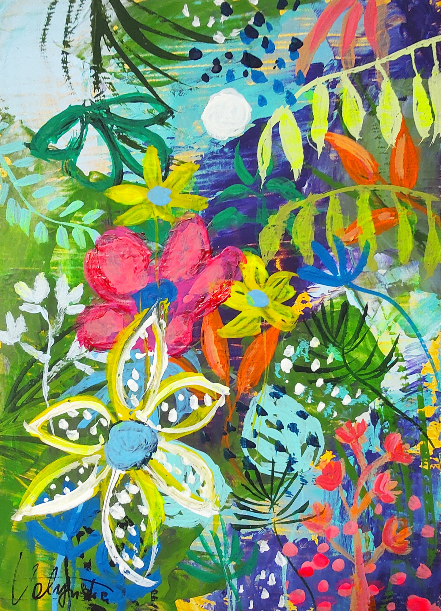 Natalya Volynska - Flower Meadows Painting Acrylic Original Artwork Flower