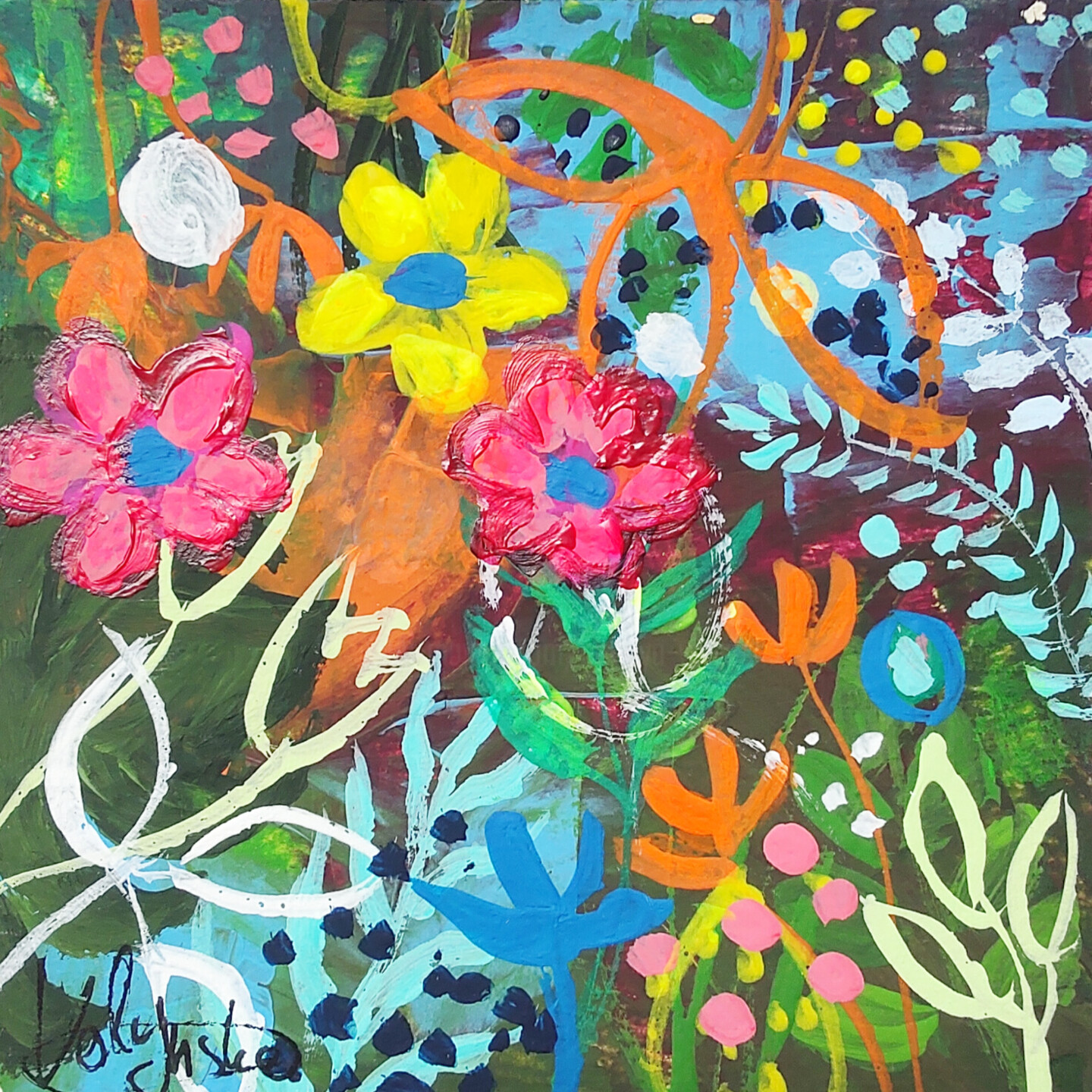 Natalya Volynska - Flower Meadow Painting Modern