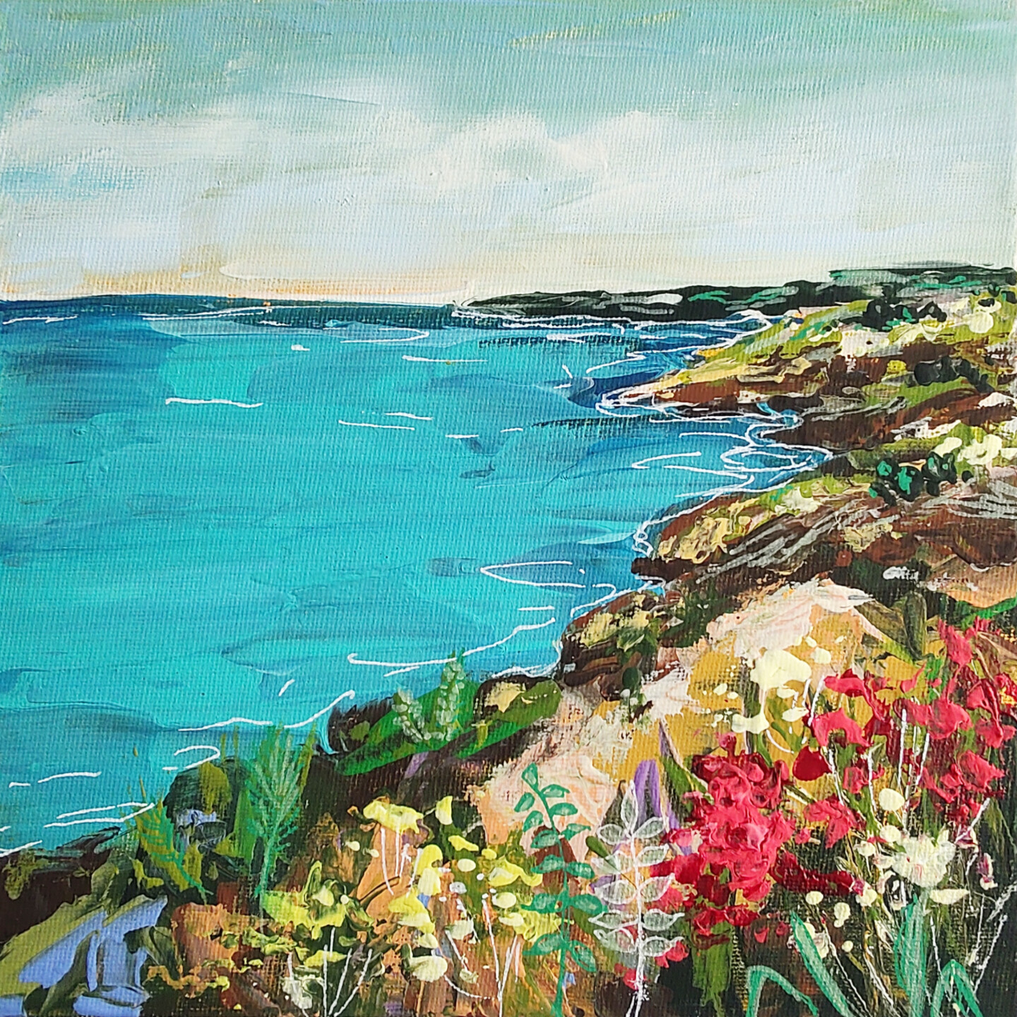 Natalya Volynska - Seascape Painting Acrylic Original Artwork Canvas