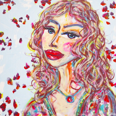 Read Head Beauty Woman Face Original Art Abstrakt Wall Art