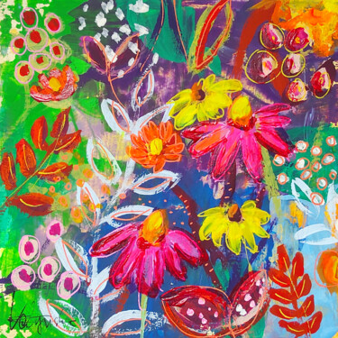 Flower Meadows Painting Acrylic Original Artwork Flower Art