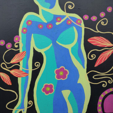 Woman Act Colorful Original Canvas Painting