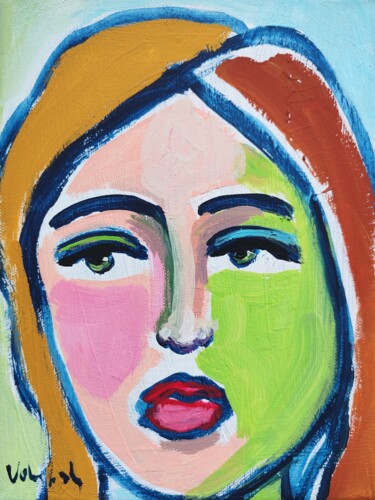 Woman abstract painting on canvas original