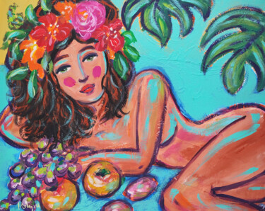 Hawaii Girl flower painting act