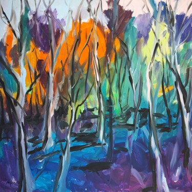 Abstract Forest Lanscape Painting Original