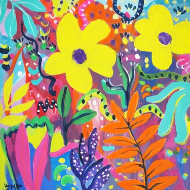 Zitrone Flower Painting Acrylic Art