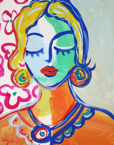 Girl Painting Abstact Original